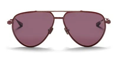 Valentino V-stud-ii - Bordeaux Sunglasses In Burgundy