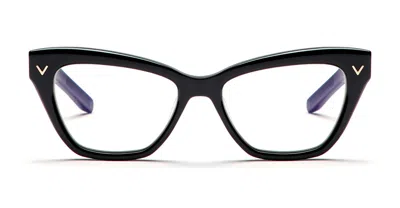 Valentino Garavani Valentino Eyewear Cat-eye Frame Glasses In Black