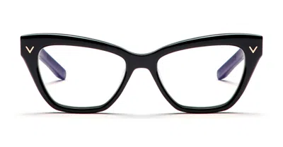 VALENTINO GARAVANI V-TALE- BLACK / LIGHT GOLD RX GLASSES