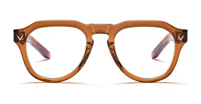 VALENTINO GARAVANI V-TALE-II - CRYSTAL BROWN / LIGHT GOLD RX GLASSES