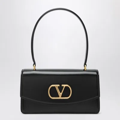 VALENTINO GARAVANI VAIN BAG IN BLACK GLOSSY CALFSKIN
