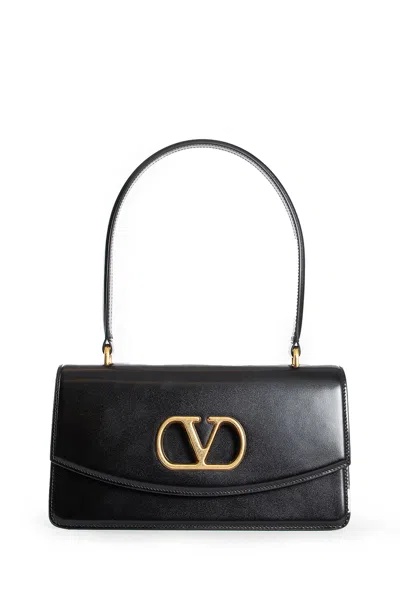 Valentino Garavani Vain Bag With Handle In Leather In Black