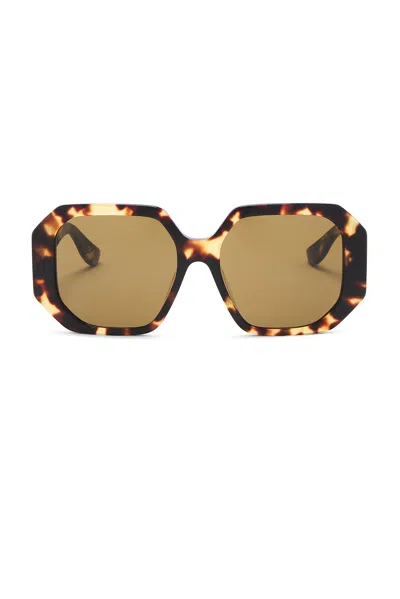Valentino Vain Bold Geomectrical Sunglasses In Metallic