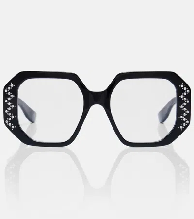 Valentino Garavani Vain Bold Vlogo Oversized Glasses In Black