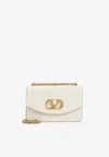 Valentino Garavani Garavani Vain Small Shoulder Bag In Shiny Calfskin Woman Ivory Uni In Ivory