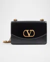 Valentino Garavani Garavani Vain Shoulder Bag In Shiny Calfskin Woman Black Uni In Nero