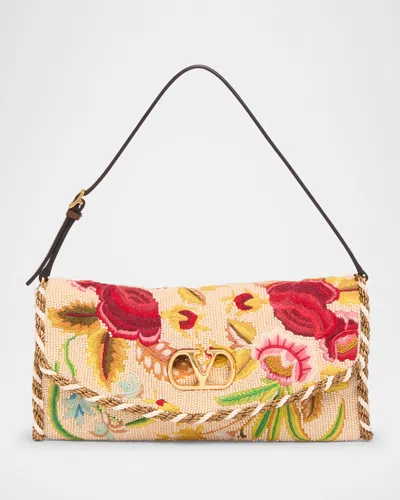 Valentino Garavani Vain Floral Beaded Shoulder Bag