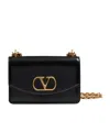 Valentino Garavani Garavani Vain Shoulder Bag In Shiny Calfskin Woman Black Uni In Black