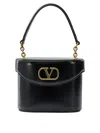 Valentino Vain Vanity Bucket Leather Crossbody Bag In Black