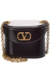 Valentino Vain Leather Cosmetic Case In Black