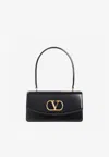 Valentino Vain Leather Shoulder Bag In Black