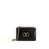 Valentino Small Leather Shoulder Bag With Adjustable Chain-link Strap In Black