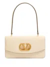 Valentino Vain Leather Top Handle Bag In Neutral