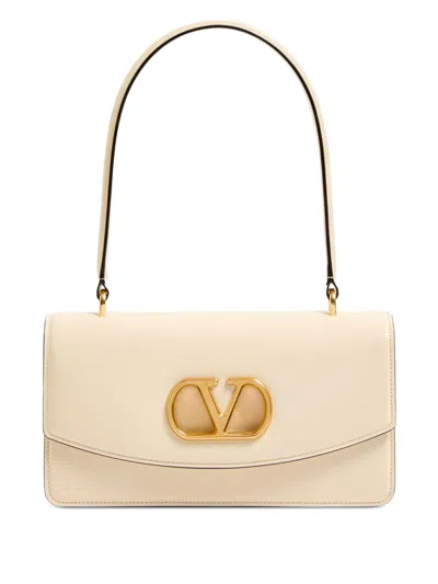 VALENTINO GARAVANI VAIN LEATHER TOP HANDLE BAG