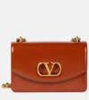Valentino Garavani Vain Medium Leather Shoulder Bag In Brown