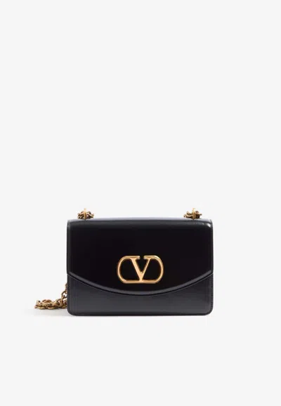 VALENTINO GARAVANI VAIN SHINY LEATHER CROSSBODY BAG
