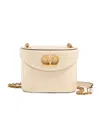 Valentino Borsa A Secchiello Vlogo Signature In Pelle Avorio  Donna In White