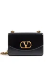Valentino Garavani Garavani Vain Shoulder Bag In Shiny Calfskin Woman Black Uni In Black