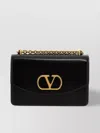 Valentino Garavani Garavani Vain Shoulder Bag In Shiny Calfskin Woman Black Uni