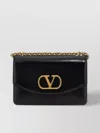 Valentino Borsa A Spalla Small In Pelle Nera Con Catena Dorata