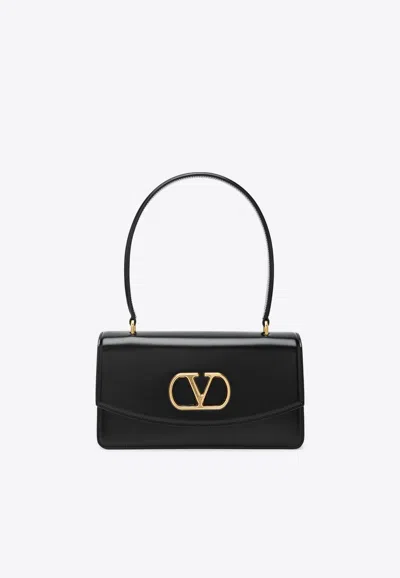 VALENTINO GARAVANI VAIN SHOULDER BAG IN GLOSSY CALFSKIN