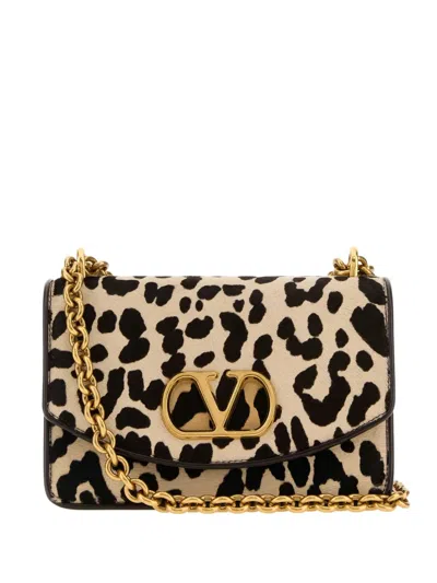 Valentino Garavani Vain Shoulder Bag In Neutral