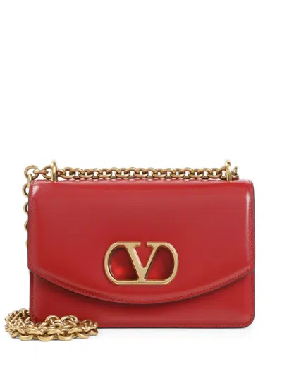 Valentino Garavani Garavani Vain Small Shoulder Bag In Shiny Calfskin Woman Rosso Valentino Uni