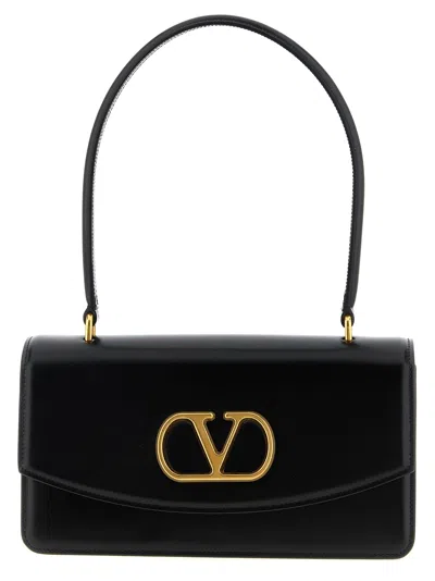 VALENTINO GARAVANI VAIN SHOULDER BAGS BLACK