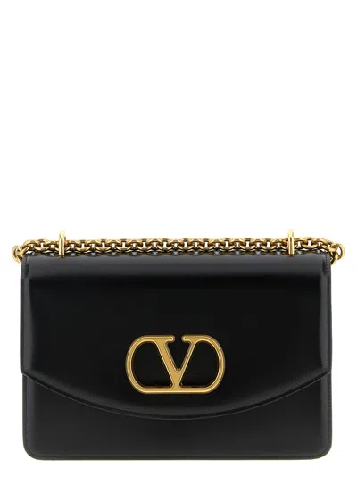 VALENTINO GARAVANI VAIN SHOULDER BAGS BLACK