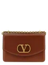 Valentino Garavani  Garavani Vain Shoulder Bag In Shiny Calfskin Woman Dark Brandy Uni In Brown
