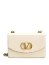 Valentino Borsa A Spalla Piccola In Pelle Butter White Con Tracolla A Catena