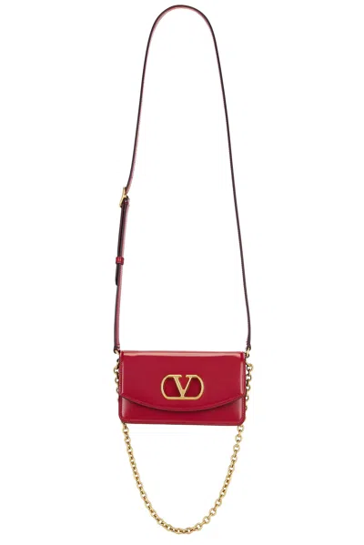 Valentino Garavani Vain Small Clutch In Red