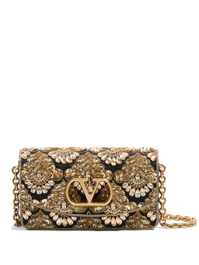Valentino Garavani Vain Small Embroidered Clutch In Multi