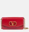 Valentino Vlogo Leather Shoulder Bag In Red
