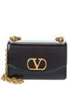 Valentino Garavani Valentino Vain Small Leather Shoulder Bag In Black