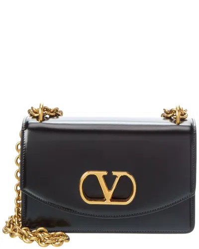 Valentino Garavani Garavani Vain Small Shoulder Bag In Shiny Calfskin Woman Black Uni