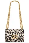 Valentino Garavani Vain Small Cow-print Leather And Calf-hair Shoulder Bag