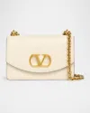 Valentino Borsa A Spalla Piccola In Pelle Butter White Con Tracolla A Catena In White