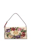 Valentino Vain Soft Beads Embroidered Linen Shoulder Bag