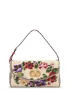 Valentino Vain Soft Beads Embroidered Linen Shoulder Bag