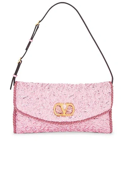 Valentino Garavani Vain Soft Clutch In Pink