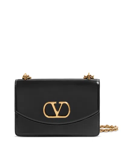 Valentino Garavani Vain Vlogo Convertible Shoulder Bag In Black