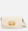 Valentino Garavani Small Leather Clutch With Adjustable Chain Strap In White