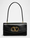 Valentino Vain Vlogo Leather Top-handle Bag In Black