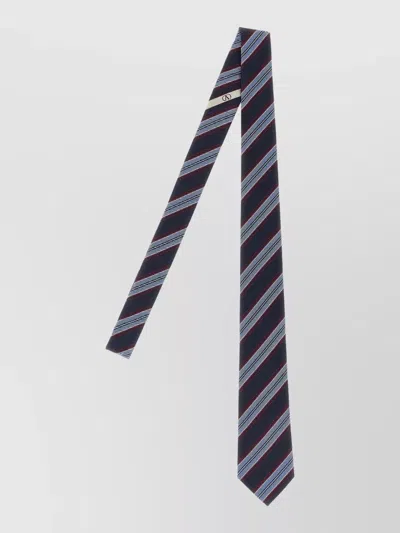 Valentino Garavani Valentie Tie Striped Design Pointed Tip In Blue