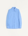Valentino Pointed-collar Cotton Shirt In Blue