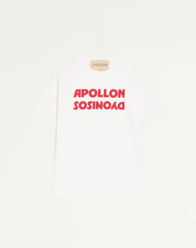 VALENTINO VALENTINO VALENTINO COTTON T-SHIRT WITH APOLLON/DYONISOS PRINT