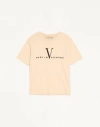 Valentino Garavani Cotton T-shirt With Made In Print Clothing In Brown