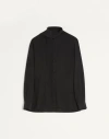 Valentino Crepe De Chine Silk Shirt With Scarf Collar In Black