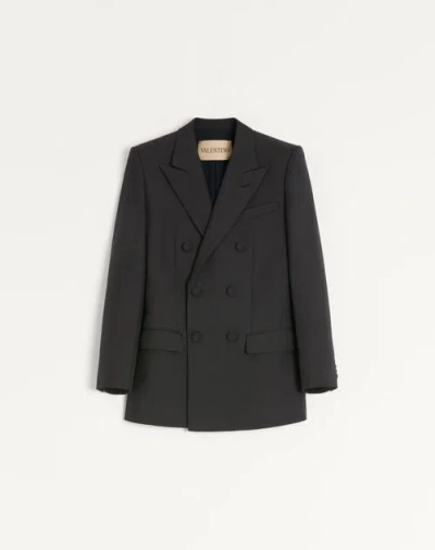 Valentino Double-breasted Wool Gabardine Jacket